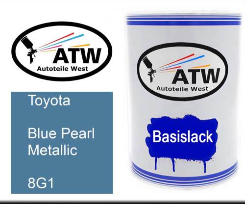 Toyota, Blue Pearl Metallic, 8G1: 500ml Lackdose, von ATW Autoteile West.